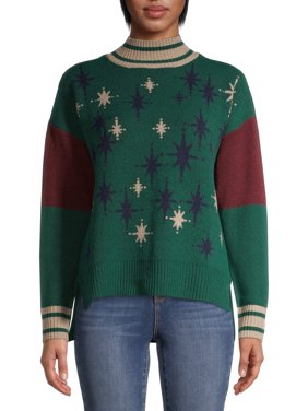 EV1 from Ellen DeGeneres Womens Starlight Mockneck Sweater