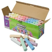 Sidewalk Chalk, Jumbo Stick, 12 Assorted Colors, 52 Pieces/Case