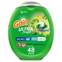 Gain Ultra Flings Original, 48 Ct Laundry Detergent Pacs