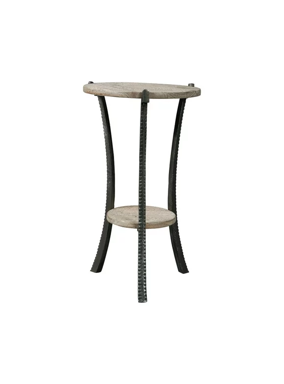 Signature Design by Ashley Casual Enderton Accent Table  White Wash/Pewter