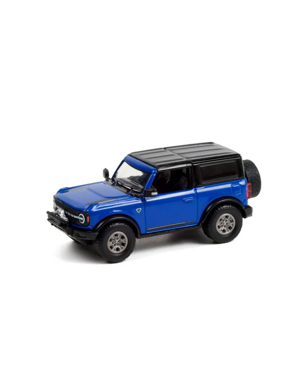 2021 Ford Bronco 2-Door VIN #001 (Lot #3008), Lightning Blue - Greenlight 37240/48 - 1/64 scale Diecast Model Toy Car