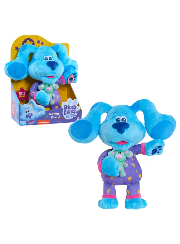 Blues Clues & You! Bedtime Blue 13-inch Plush, Light-Up and Musical Stuffed Animal, Dog, Kids Toys for Ages 3 up
