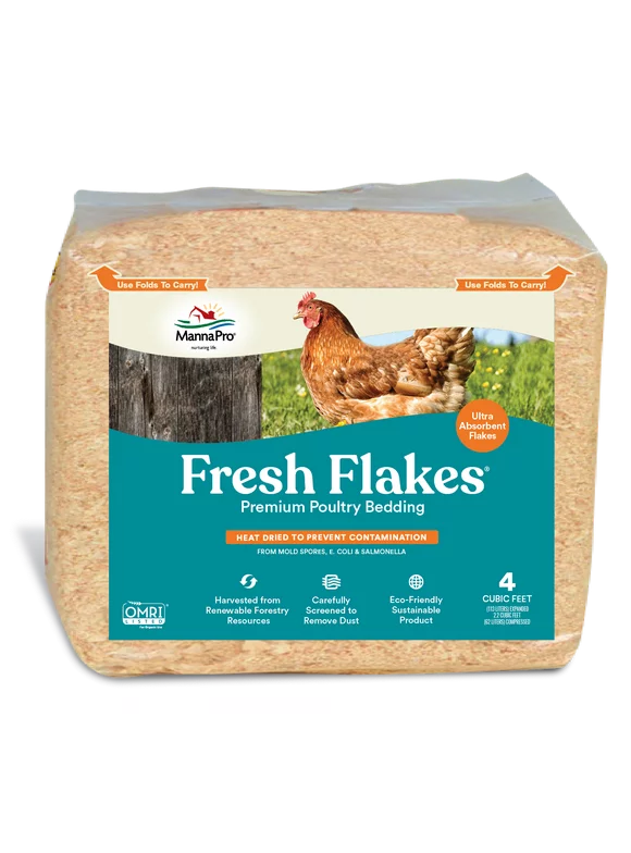 Manna Pro Fresh Flakes Premium Chicken Bedding, 4 Cubic feet