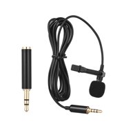 Andoer EY-510A Mini Portable Clip-on Lapel Lavalier Condenser Mic Wired Microphone for iPhone iPad Android Smartphone DSLR Camera Computer PC Laptop