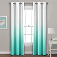 Mia Ombre Insulated Grommet Blackout Window Curtain Panels, Set of 2