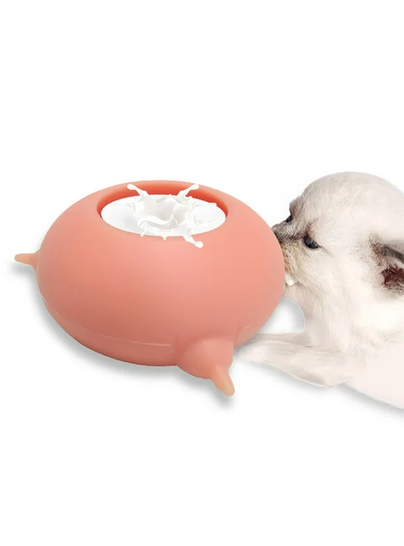 cusimax Pet Silicone Doggie Cat Bubble Milk Nipples Feeder Bowl 3 for Newborn Pets Kittens Puppies Feeding Bowl
