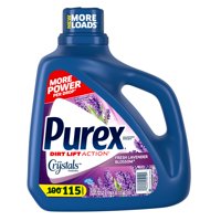 Purex Fresh Lavender Blossom, 115 Loads, Liquid Laundry Detergent with Crystals Fragrance, 150 Fl Oz