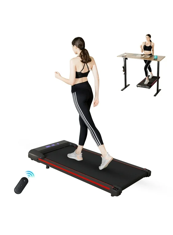 COMHOMA 2.5HP Walking Pad, Under Desk Treadmill 40*16 Walking Area 2 in 1 Portable Electric Treadmill with Remote Control, LED Display for Home Office