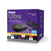 Roku Ultra 4K/HDR/Dolby Vision Streaming Device with Voice Remote, Lost Remote Finder, Premium HDMI Cable