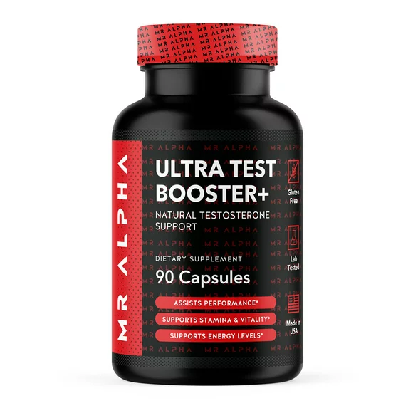 Ultra Test Booster Natural Testosterone Booster to Build Muscle Supplement for Men - 90 Capsules
