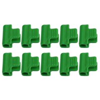 10pcs Plastic Green Fixed Clips Greenhouse Film Clamps Plant Cover Clips