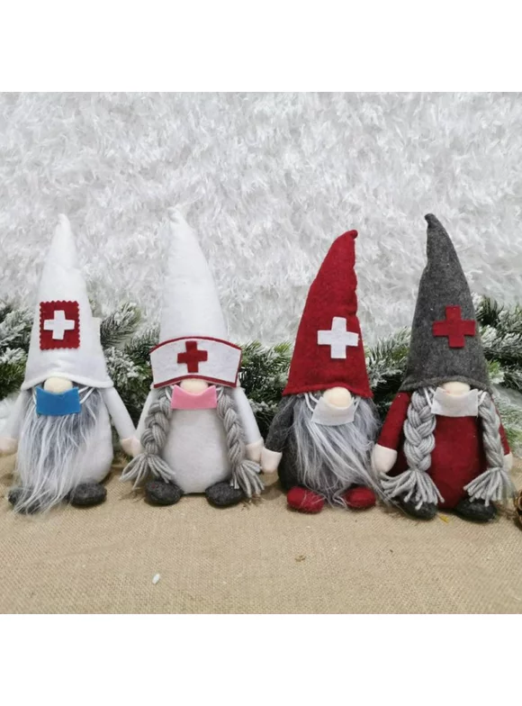 Actoyo Handmade Swedish Gnome With Mask, Nordic Figurine, Plush Elf Toy, Home Decor, Winter Table Ornament, Christmas Decorations