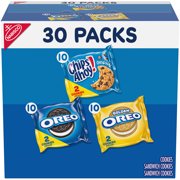 Nabisco Sweet Treats Cookie Variety Pack OREO, OREO Golden & CHIPS AHOY!, School Snacks, 30 Snack Packs (2 Cookies Per Pack)