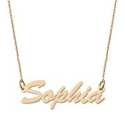 "Quick Ship Gift" - Personalized Women's 10K Gold Script Name Necklace, 18"