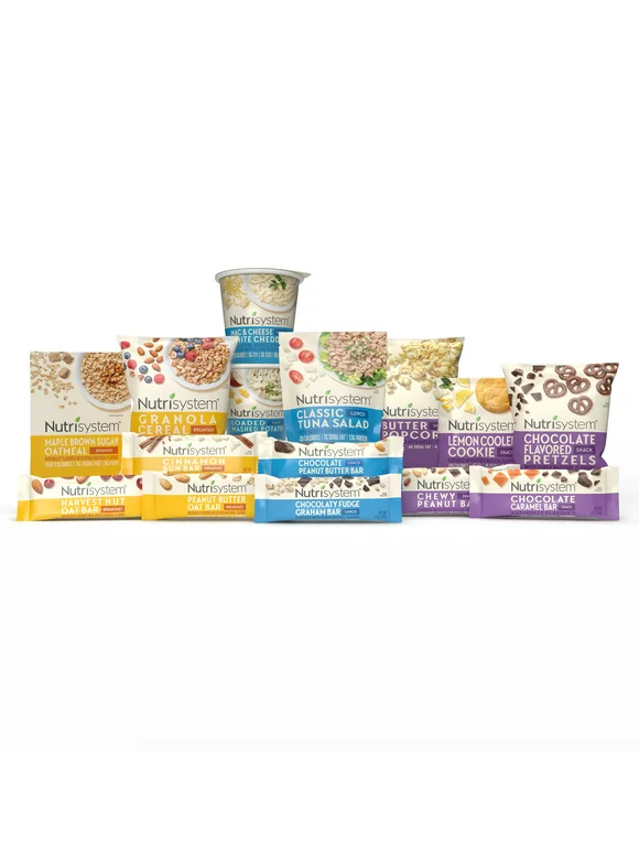 Nutrisystem 5-Day Weight Loss Variety Pack: Breakfasts, Lunches and Snacks, 15 Count (Shelf-stable)
