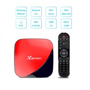 X88 Pro Android 9.0 TV Box Rockchip RK3318 4 Core 2.4G&5G Wifi 4K HDR Set Top Box USB 3.0 Support 3D Movie Black Red 2+16 US plug