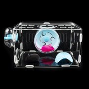 AUTCARIBLE Small Acrylic Hamster Cage - Pet Deluxe Villa Set - Size: 20*15*15CM