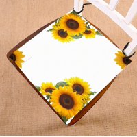 GCKG Sunflowers Chair Pad Seat Cushion Chair Cushion Floor Cushion with Breathable Memory Inner Cushion and Ties Two Sides Printing 16x16 inches