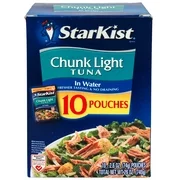 StarKist Chunk Light Tuna in Water - 2.6 oz Pouch (10-Pack)