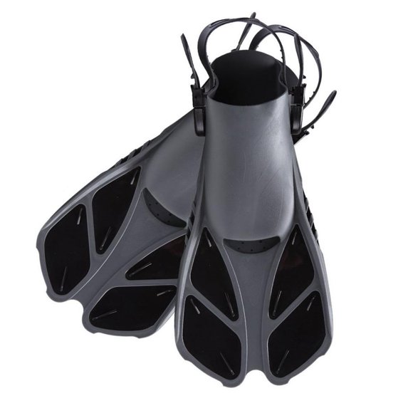 1 Pair of Flippers Short Adjustable Swim Fins for Snorkeling