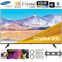 Samsung UN43TU8000 43" 4K Ultra HD Smart LED TV (2020 Model) Bundle with Premiere Movies Streaming 2020 + 30-70 Inch TV Wall Mount + 6-Outlet Surge Adapter + 2x 6FT 4K HDMI 2.0 Cable