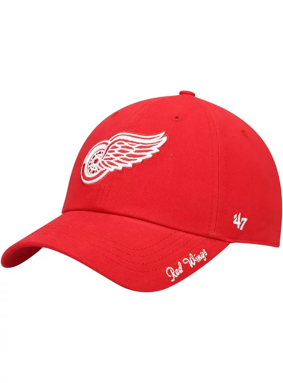 Women's '47 Red Detroit Red Wings Team Miata Clean Up Adjustable Hat - OSFA