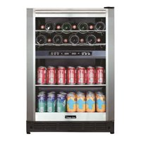 Magic Chef 24" 16 Bottle and 77 Can Capacity Built-In or Free-Standing Wine and Beverage Cooler