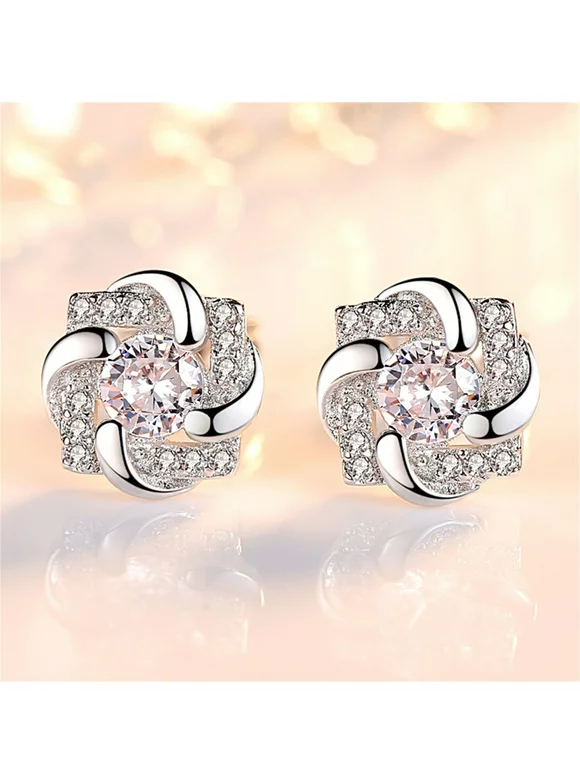 Stud Earrings Love Eternal Heart Stud Earrings Ladies Jewelry Ladies Fashion Stud Earrings
