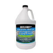 Seelfast Cement and Concrete Sealer (100% Sodium Silicate / Water Glass) Versatile Floor, Basement | Water Repellent Finish | Full-Strength Adhesive | Made in the USA