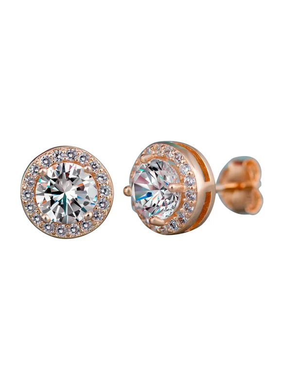 Egmy 925 Silver Gold Rose Gold Stud Earrings for Women Jewelry