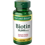 Nature's Bounty Biotin Softgels, 10,000 mcg, 120 Ct