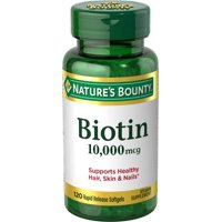Nature's Bounty Biotin 10,000 mcg, 120 Softgels