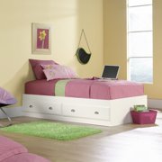 Mainstays Mates Storage Bed With, Sauder Storybook Platform Bed With Headboard Twin Soft White Finish