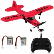 Kids Remote Control Airplane Toy 2.4 GHz RC 2 Channel Airplane W/ 6-Axis Gyro for Beginners Boys Kids and Adults, Red