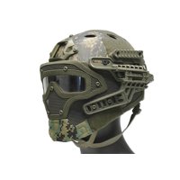 WoSporT Tactical G4 System BUMP Helmet & Mask w/ Goggles ( Woodland Digital )