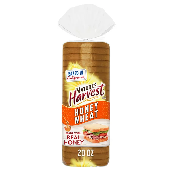Nature's Harvest Honey Wheat Bread, 20 oz