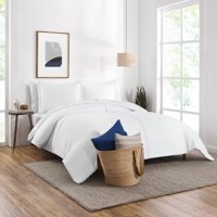 Gap Home Washed Denim Reversible Organic Cotton Comforter Set, Full/Queen, Blue, 3-Pieces