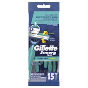 Gillette Sensor2 Plus Pivoting Head Mens Disposable Razors, 15 ct