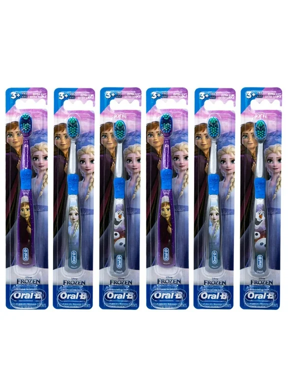 Oral-B Disney Frozen Toothbrush, 3+ Yrs, Extra Soft (Characters Vary) - Pack Of 6