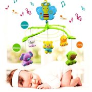 Willstar Baby Toys Wind-up Music Box for 0-3 Years Bed Hanging Musical Crib Baby Bell Ring Rattle Toys