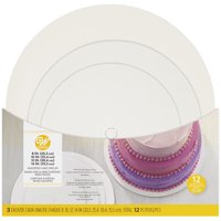Wilton Cake Board Assorted Pack, White, 12-Count