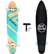 seething 42 Inch Longboard Skateboard Complete Cruiser Pintail,The Original Artisan Maple Skateboard Cruiser Pintail for Cruising, Carving, Free-Style and Downhill