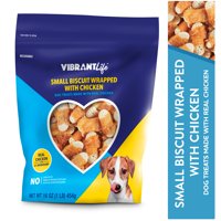 Vibrant Life Small Biscuit Wrapped with Chicken Dog Treats, 16 oz