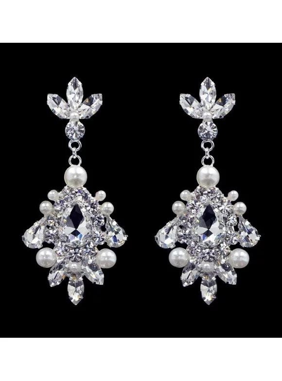 #16552 - Pearl Cluster Drop Earrings