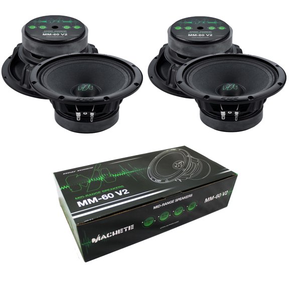 2x Pair of Deaf Bonce 6.5" Mid Range Speakers 720 Watts 4 Ohm MM-60 V2 Machete New