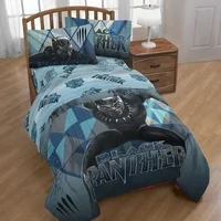 Marvel Black Panther Blue Tribe 4 Piece Twin Size Bed in a Bag
