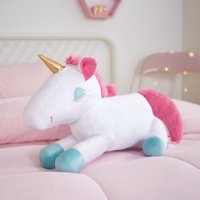 Unicorn 3D Figural Plush Decorative Throw Pillow by Your Zone, 13" x 12.24"