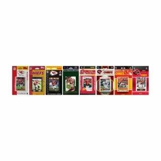 CandICollectables  NFL Kansas City Chiefs 8 Different Licensed Trading Card Team Sets