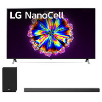 LG 75NANO90U 75" Real LED NanoCell Display UHD Nano 90 HDR Smart 4K TV with a LG SN10YG 5.1.2 Ch High-Resolution Dolby Audio Soundbar and Subwoofer (2020)