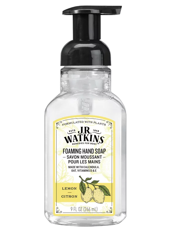 J.R. Watkins Foaming Hand Soap, Lemon, 9 fl oz
